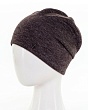 Головные уборы Levelpro Лого медальон 004 трикотаж К3 Бини (56-58) - т.коричневый меланж