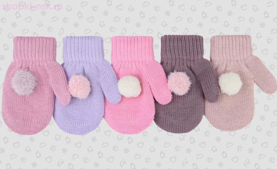 092-TMg Варежки для девочки (5-6 лет)