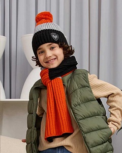 XQ 9 XD 9 Комплект для мальчика флис (колпак+шарф) (52-54)