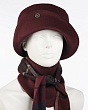 Комплекты Инга Шляпный дом Ксения Комплект (шляпа+косынка) (57-59) - бордовый