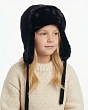 Модель: Лакори Ушанка для девочки (52-54), Цвет: черный Головные уборы Totti (Storm) Лакори Ушанка для девочки (52-54) - 1
