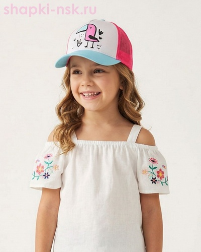 4164-МС Бейсболка для девочки (50-52) - Шапки-НСК. Головные уборы оптом и в розницу.