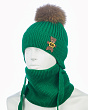 Комплекты Поляярик 03-50-M (Е) (50-52) (шапка+снуд) Комплект - зеленый