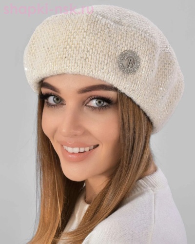 1731 Мохер Пайетка Берет флис (56-58) - Шапки-НСК. Головные уборы оптом и в розницу.