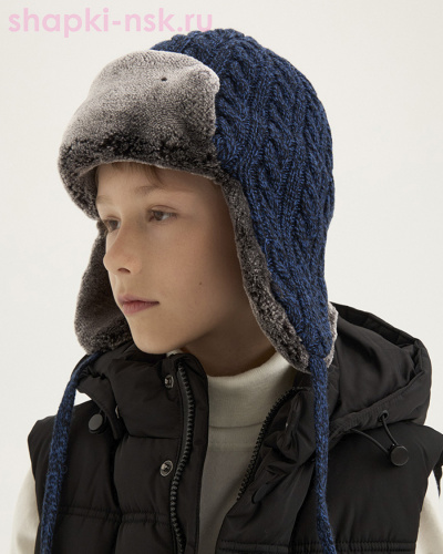 Эйлер Ушанка для мальчика (52-56) - Шапки-НСК. Головные уборы оптом и в розницу.