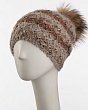 Головные уборы Snezhna (marhatter) 6777/2 SWH Шапка женская флис (56-58) - серо-бежевый-какао
