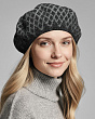 Головные уборы Di Lana 514 Берет женский флис (56-58) - черный-св.ангора