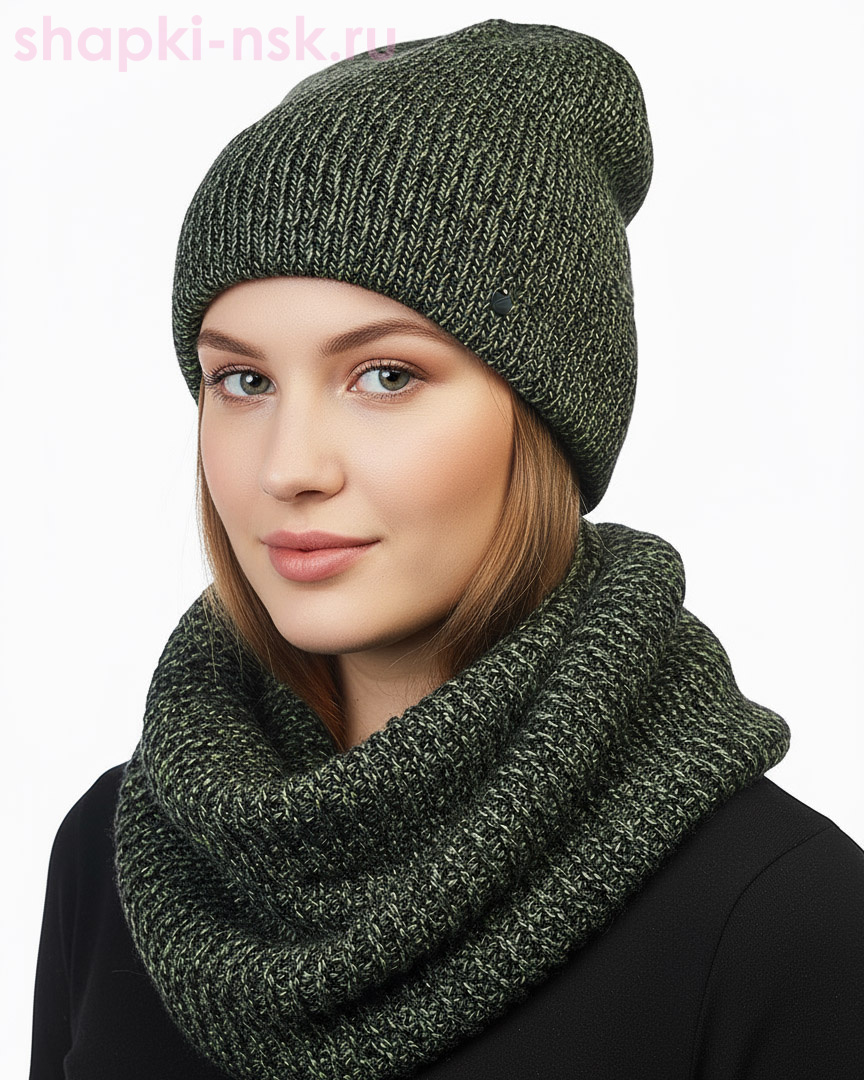 55400 Комплект женский (колпак+снуд) (56-58)