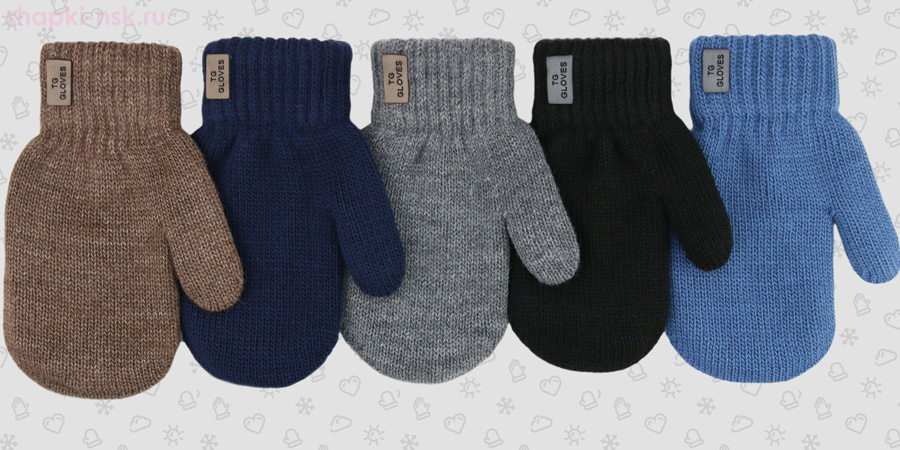 089-TMm Варежки для мальчика (7-8 лет)