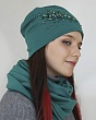 Головные уборы Verenitsa (Svetlitsa) 875.00/18-80 Шапка женская (54-56) - зеленый