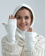 Перчатки, варежки, митенки Verenitsa (Svetlitsa) 103.00/00-28 Митенки - мягкий белый