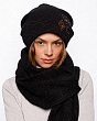 Модель: 0193к СП Комплект женский флис (колпак+шарф) (56-58), Цвет: черный Комплекты Avenue 0193к СП Комплект женский флис (колпак+шарф) (56-58) - 5