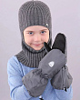 Перчатки, варежки, митенки Поляярик 03-B (2-8 лет) Варежки - т.серый