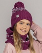 Комплекты Fomas Q 155 D 155 Комплект для девочки флис (колпак+снуд) (52-54) - пурпурный