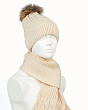 Комплекты VELES 0711AV Колосок флис (54-56) (шапка+шарф) Комплект - карамельный