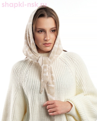 015 трикотаж Ягуар Косынка (56-58) - Шапки-НСК. Головные уборы оптом и в розницу.