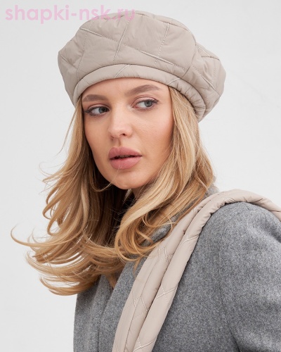 Эмили плащевка стеганая хит Берет женский (56-57) - Шапки-НСК. Головные уборы оптом и в розницу.