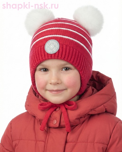 14423/2 MGU Шапка для девочки флис (50-52) - Шапки-НСК. Головные уборы оптом и в розницу.