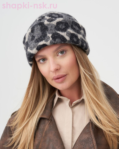 Алиса экомех ягуар трикотаж флис Шапка флис (56-58) - Шапки-НСК. Головные уборы оптом и в розницу.