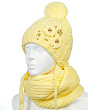 Комплекты Поляярик 02-19-S (52-54) (шапка+снуд) Комплект - желтый