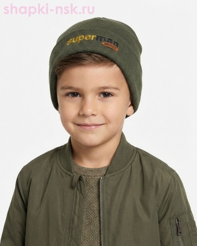 Superman Колпак для мальчика (52-54) - Шапки-НСК. Головные уборы оптом и в розницу.