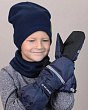 Перчатки, варежки, митенки Поляярик 01-B иск.мех (2-8 лет) Варежки - т.синий
