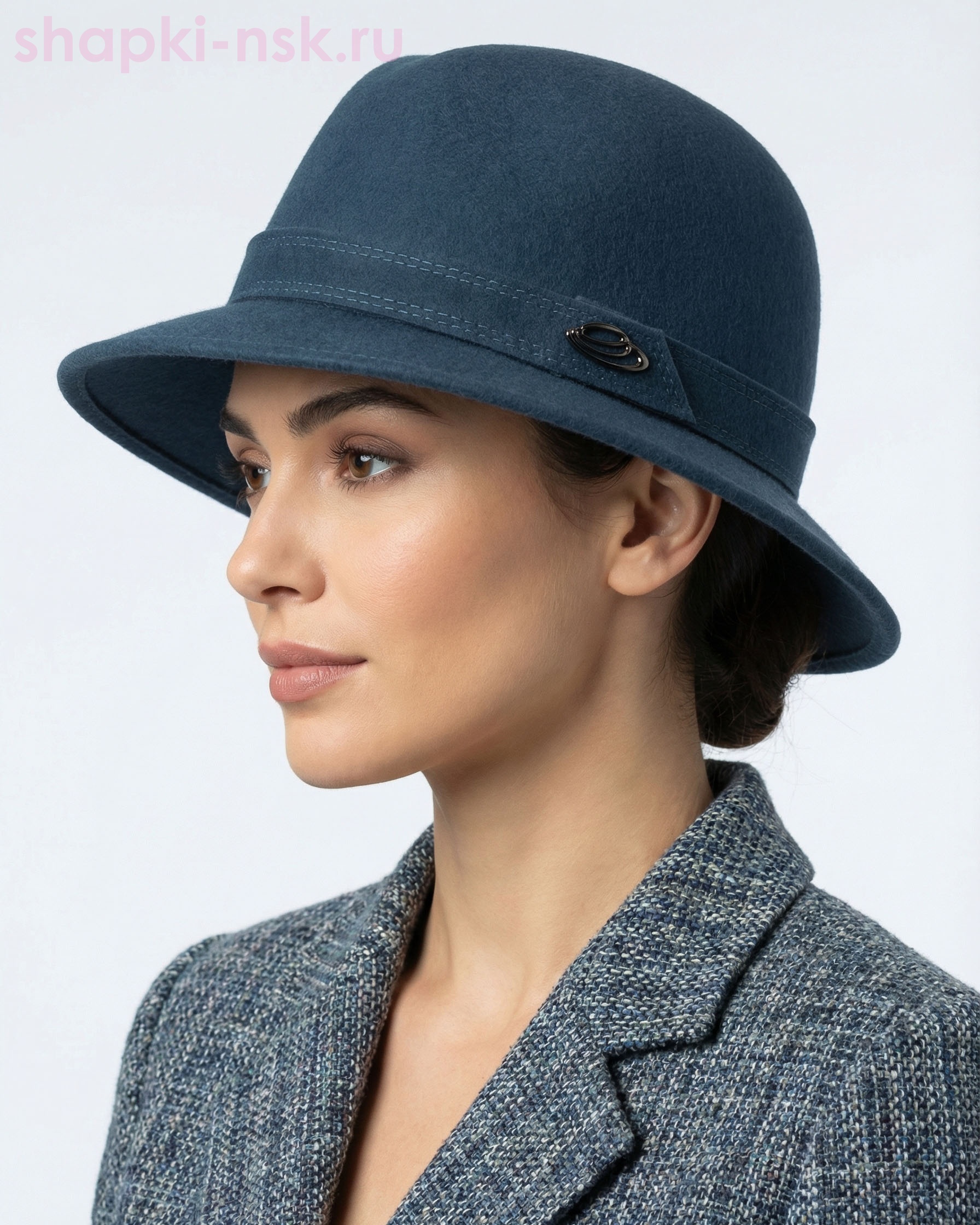 Федора с промином шерсть Шляпа женская (56-58)