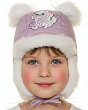 Головные уборы Colibri 211-З Кошечка Ушанка для девочки (48-50) - св.сирень