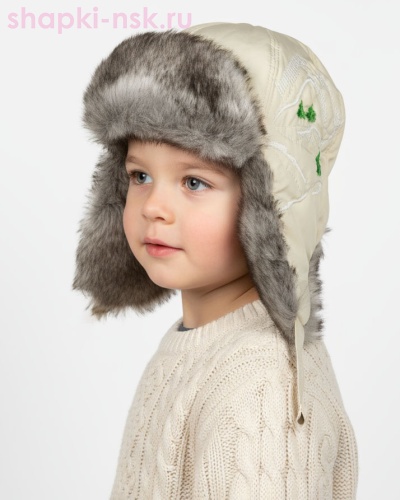 215-З Снеговик Ушанка для мальчика (48-50) - Шапки-НСК. Головные уборы оптом и в розницу.