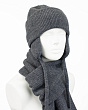 Комплекты Forti 018 KWH Комплект женский (ушанка+шарф) (56-58) - серый меланж