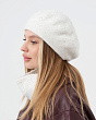 Головные уборы Levelpro Эльза пряжа Альпака пайетки Берет (56-58) - молочный