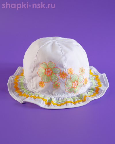 453 ЛЕ Вьюнок Панама для девочки (46-52) - Шапки-НСК. Головные уборы оптом и в розницу.