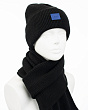 Комплекты Forti 1001 KWH Комплект женский (колпак+шарф) (56-58) - черный-ультрамарин