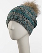 Головные уборы Snezhna (marhatter) 6777/2 SWH Шапка женская флис (56-58) - серо-голубой-морская волна
