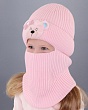 Головные уборы Поляярик 01-31-R Балаклава-шлем для девочки флис (50-54) - 10