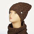 Комплекты Gulyann Knitwear Sonique 3 флис (шапка+шарф-кольцо) Комплект - т.золото