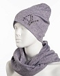 Комплекты Avenue 053к СП Комплект женский флис (колпак+снуд) (56-58) - лаванда меланж