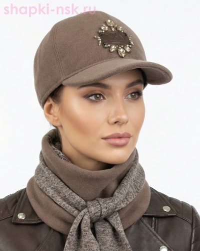 Дана стразы Комплект (бейсболка+бактус) (57-59) - Шапки-НСК. Головные уборы оптом и в розницу.