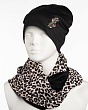 Комплекты Avenue 0144к СП Комплект женский флис (колпак+снуд) (56-58) - 516/5 черный