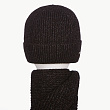 Комплекты Static 4517-1 флис (шапка+шарф) Комплект - 034 т.коричневый меланж