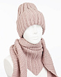 Комплекты Fomas LS 57 PL 57 Комплект женский флис (колпак+косынка) (56-58) - пудровый