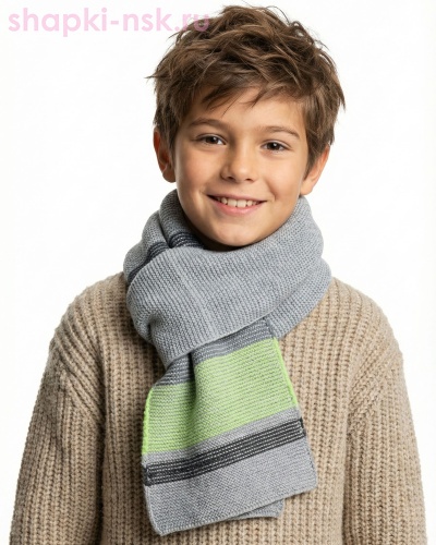 11233 MBS Шарф для мальчика (160 x 17) - Шапки-НСК. Головные уборы оптом и в розницу.