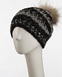 Головные уборы Snezhna (marhatter) 6777/2 SWH Шапка женская флис (56-58) - черный-св.серый