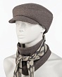 Головные уборы Инга Шляпный дом Варшава Комплект женский (кепка+бактус) (57-59) - серый