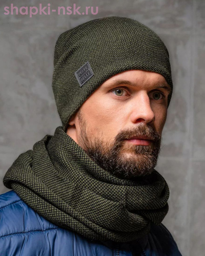 LL 1003 PE 1003 Комплект мужской флис (колпак+снуд) (57-59) - Шапки-НСК. Головные уборы оптом и в розницу.