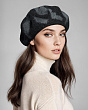 Головные уборы Di Lana 517 Берет женский флис (56-58) - черный-стальной