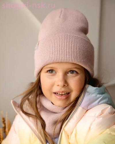 PQ 18 PD 18 Комплект для девочки (колпак+снуд) (52-54) - Шапки-НСК. Головные уборы оптом и в розницу.