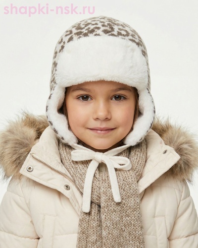 Луара Ушанка для девочки (50-54) - Шапки-НСК. Головные уборы оптом и в розницу.