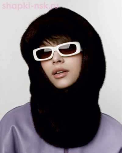 Монклер Капор женский флис экомех норка (56-58) - Шапки-НСК. Головные уборы оптом и в розницу.