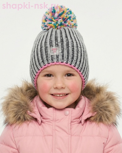 11396/2 MGH Колпак для девочки флис (54-56) - Шапки-НСК. Головные уборы оптом и в розницу.